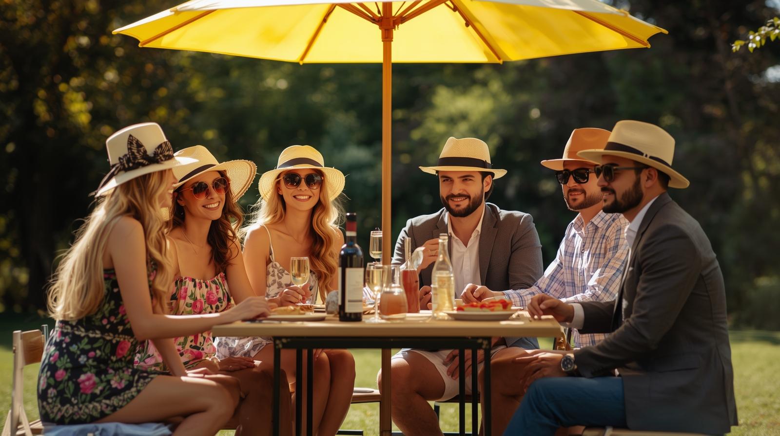 Garden Engagement Party Hats Garden Engagement Party Hats