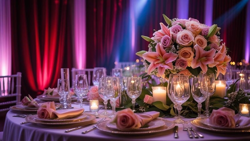 Stage Lighting Wedding Decor Colorful Reception