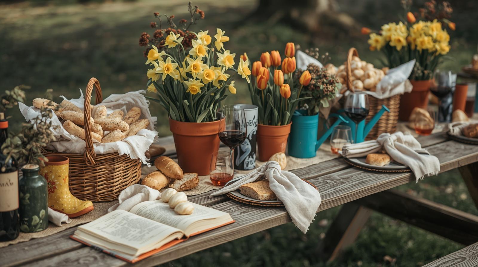 Tablescape Rustic Pots and Cans