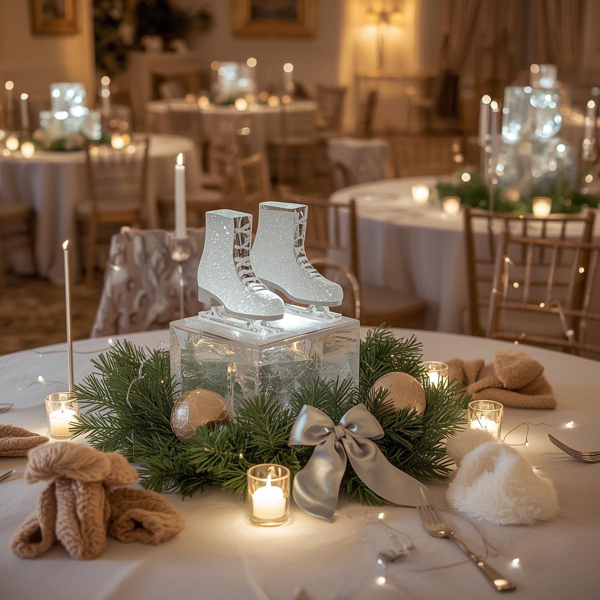 Tablescape Winter Iceskates
