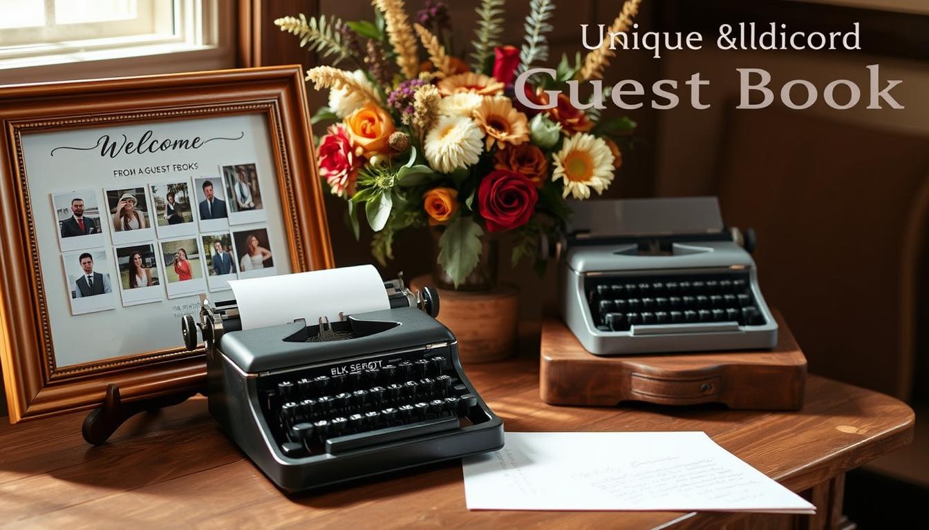 Typewriter Wedding Guest Message Idea
