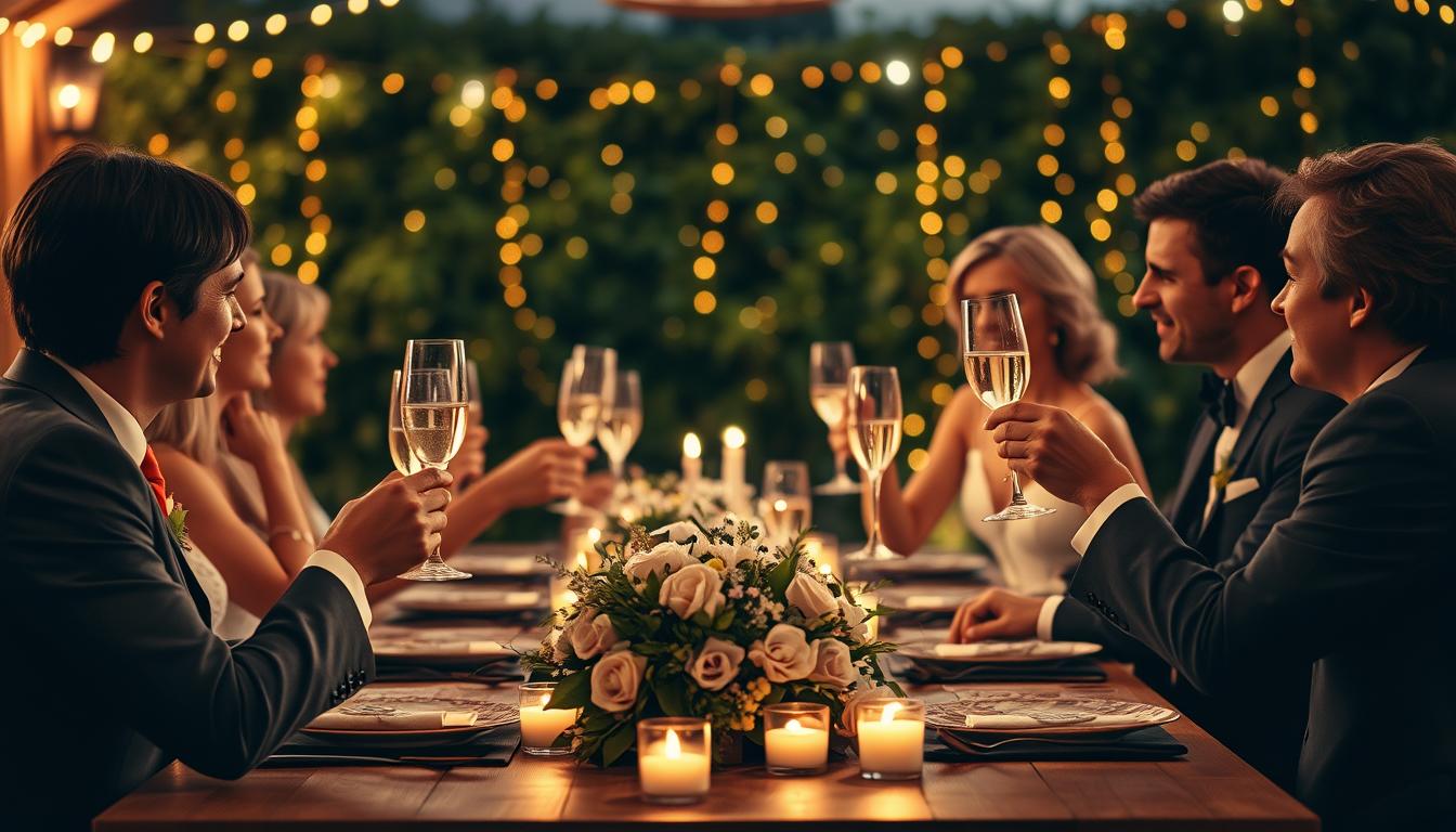 Wedding Toast Holding Glasses Correctly