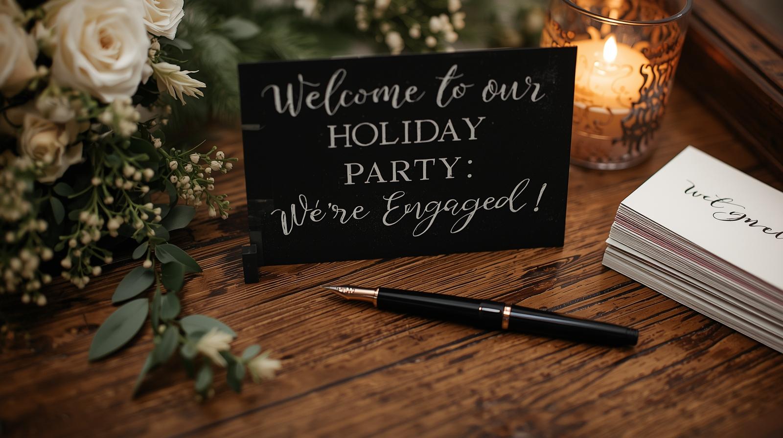 Welcome We Are Engaged Sign Welcome We Are Engaged Sign