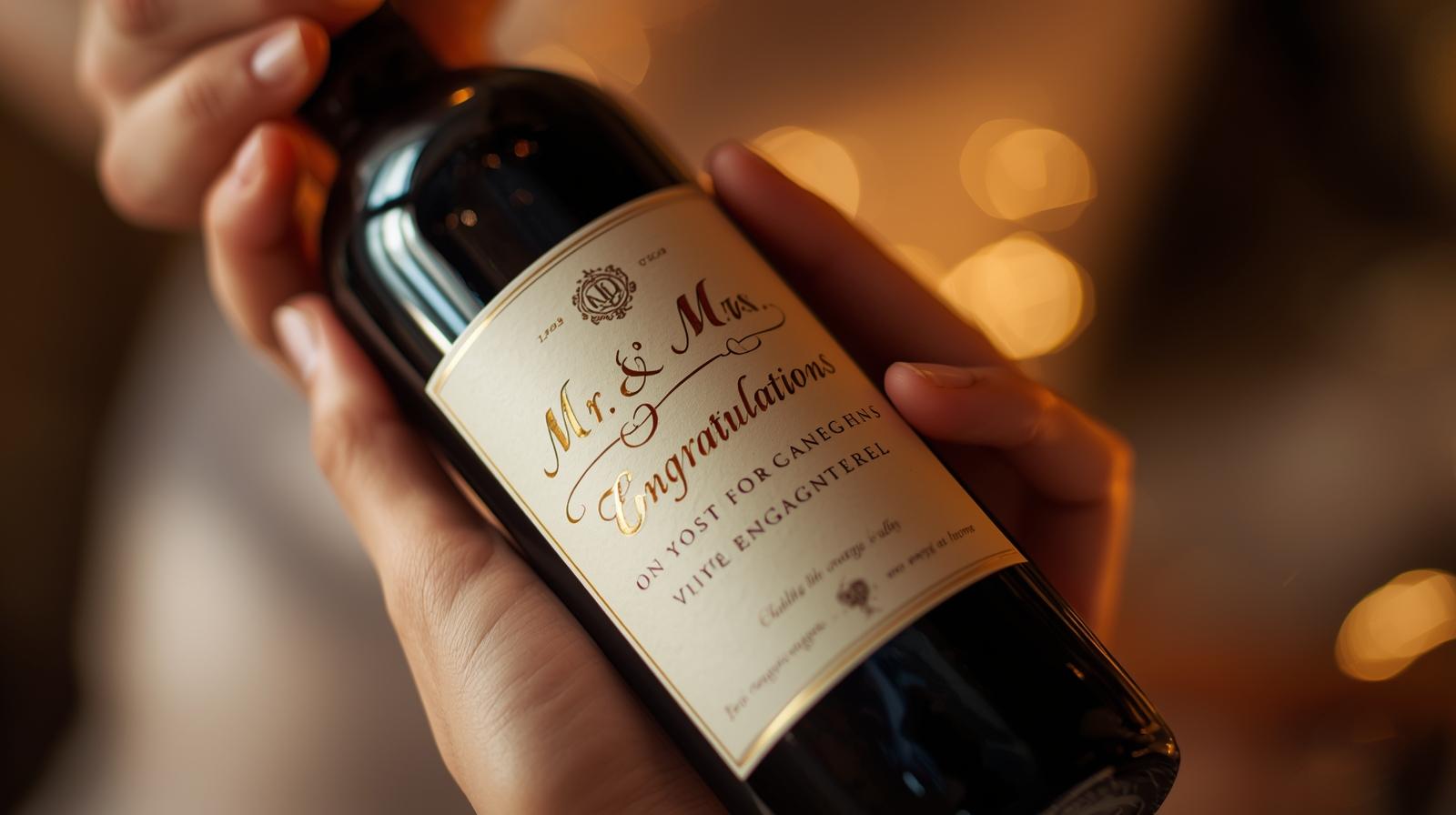 Wine Label Engagement Announcement Wine Label Engagement Announcement