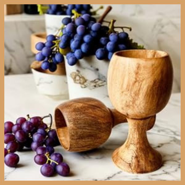 Wooden Wedding Goblets