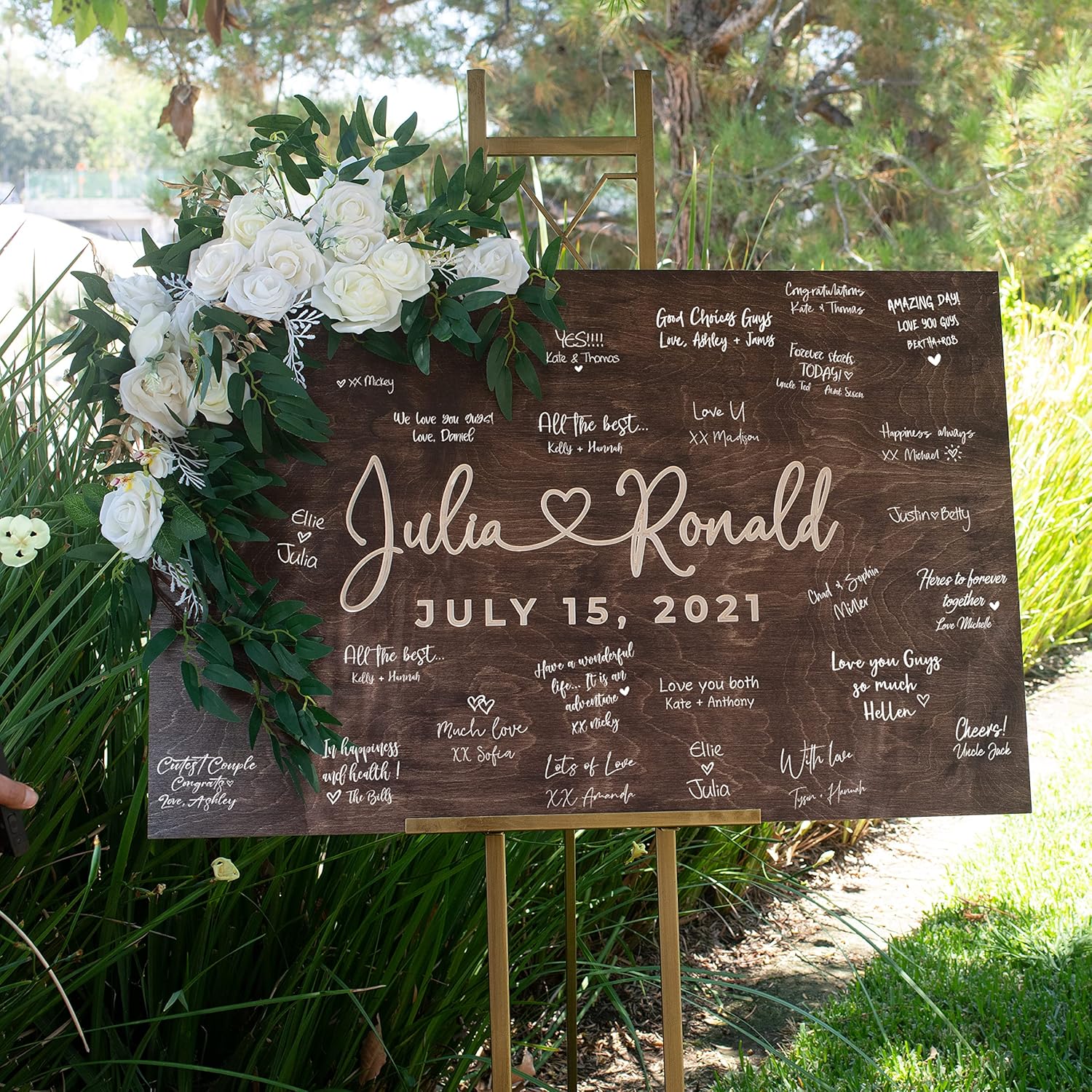 Wedding Wooden Guest Book