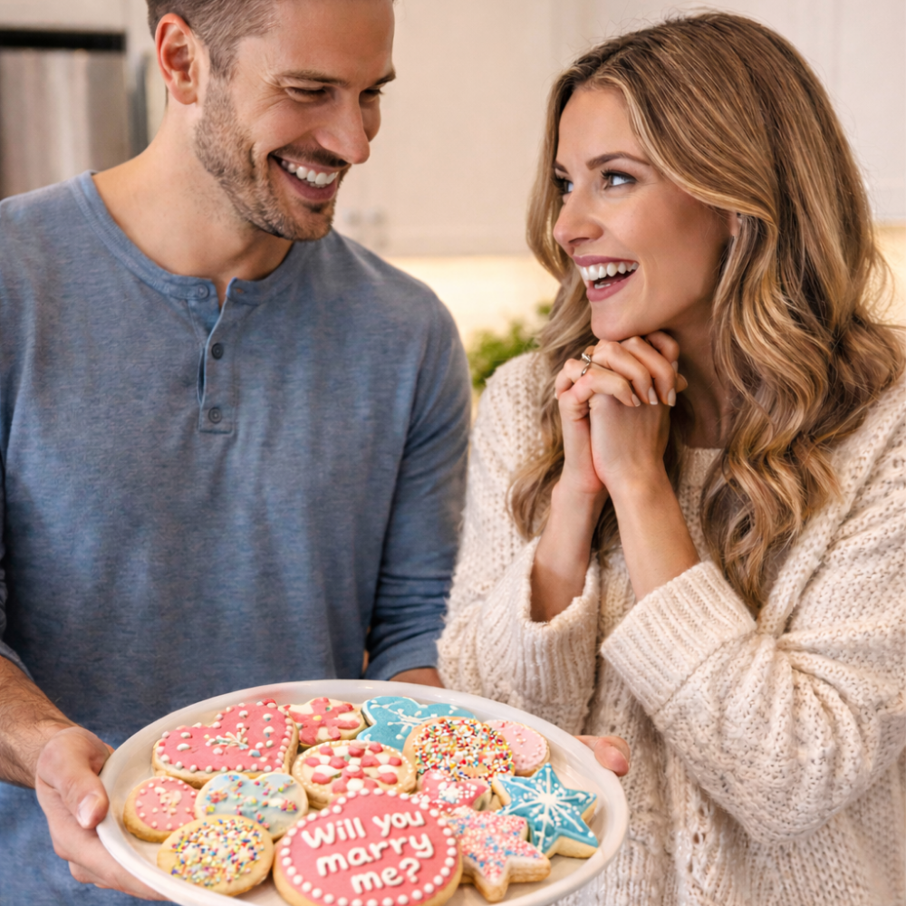 baking proposal with cookies
