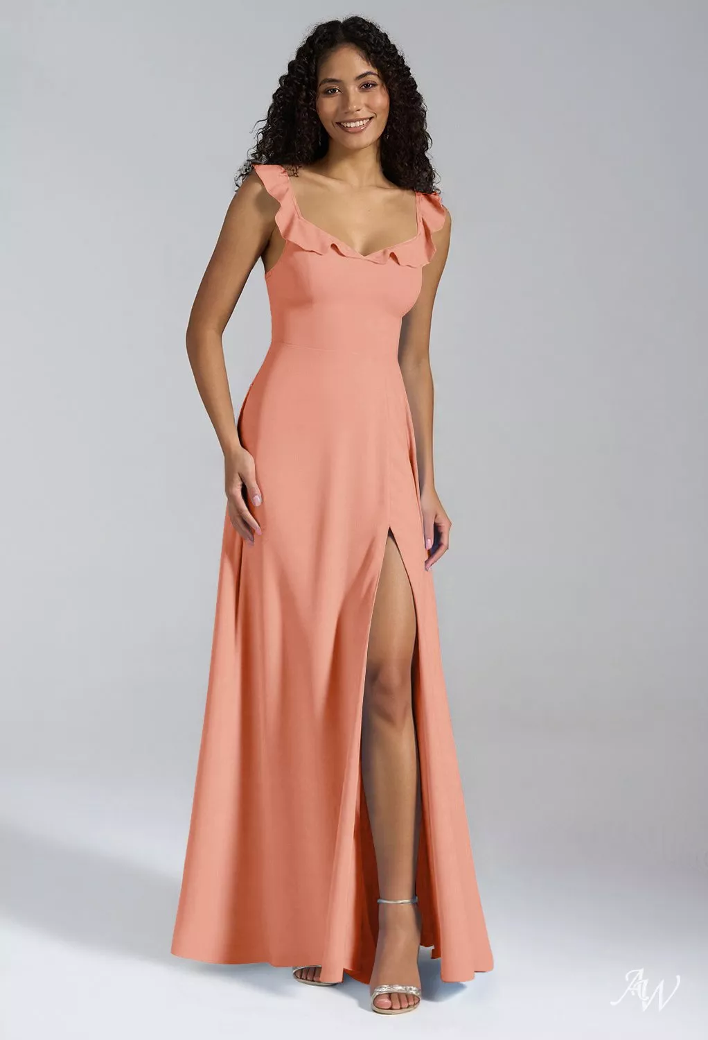aw bridal bridesmaid sam peach