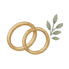 Icon of two interlocking gold wedding rings
