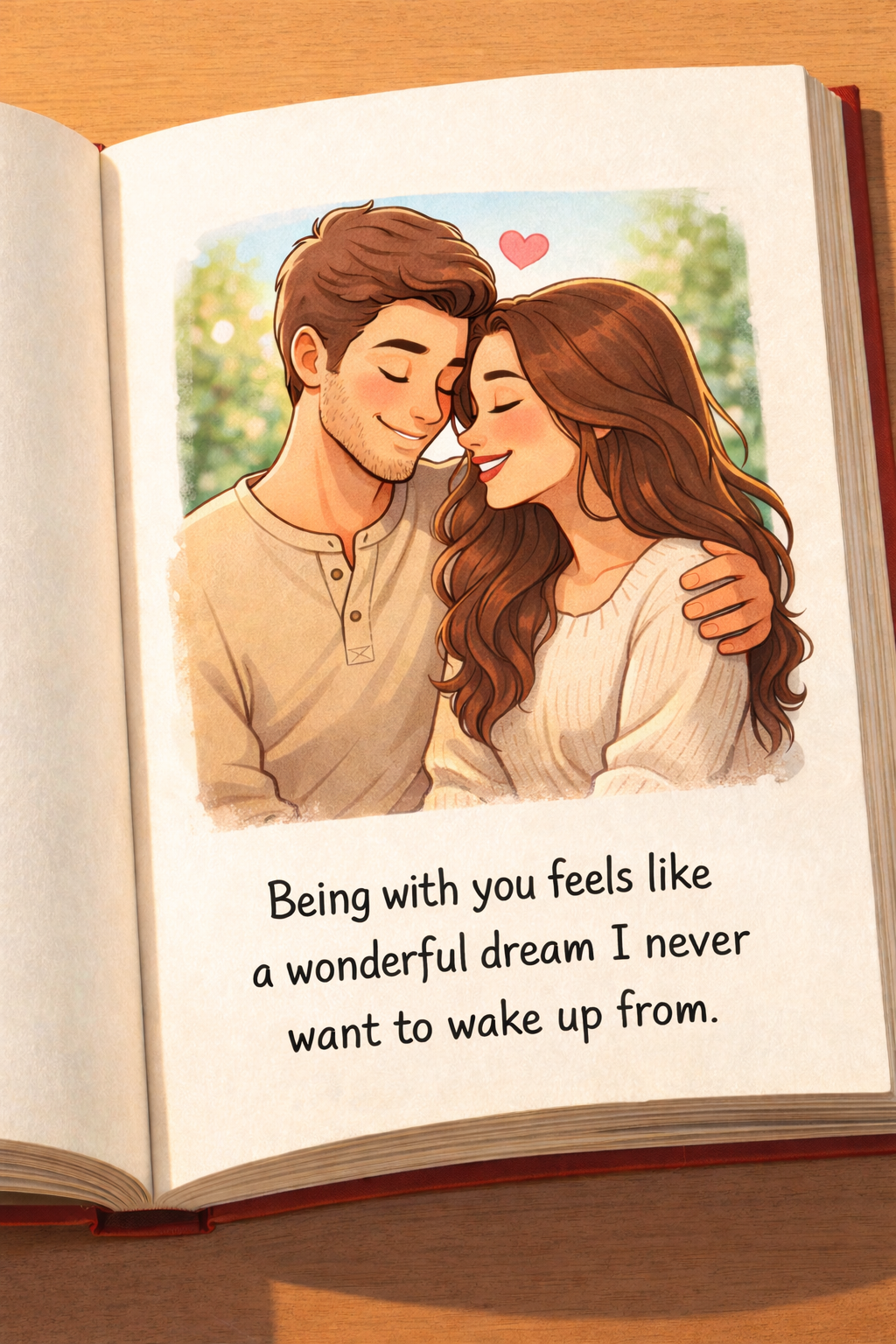 custom book page example for romantic proposal