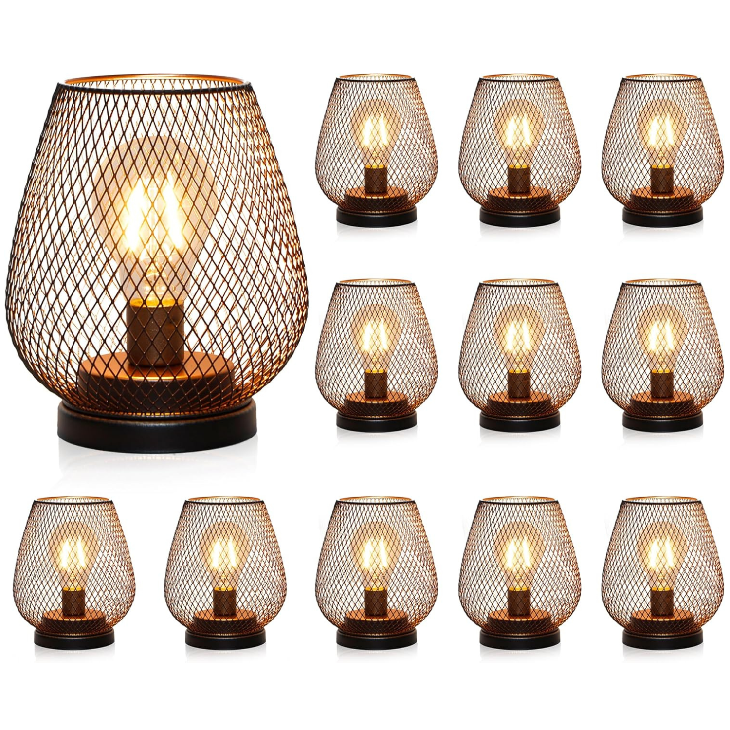 vintage edison style battery operated table lamps