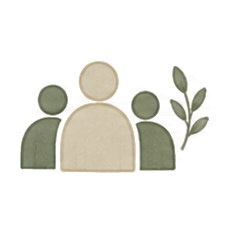 Icon of a family and friends group