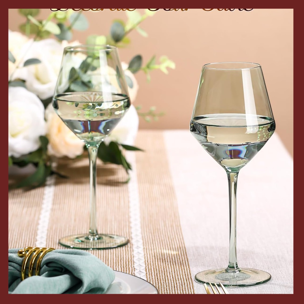 Sage Green Wine Glasses