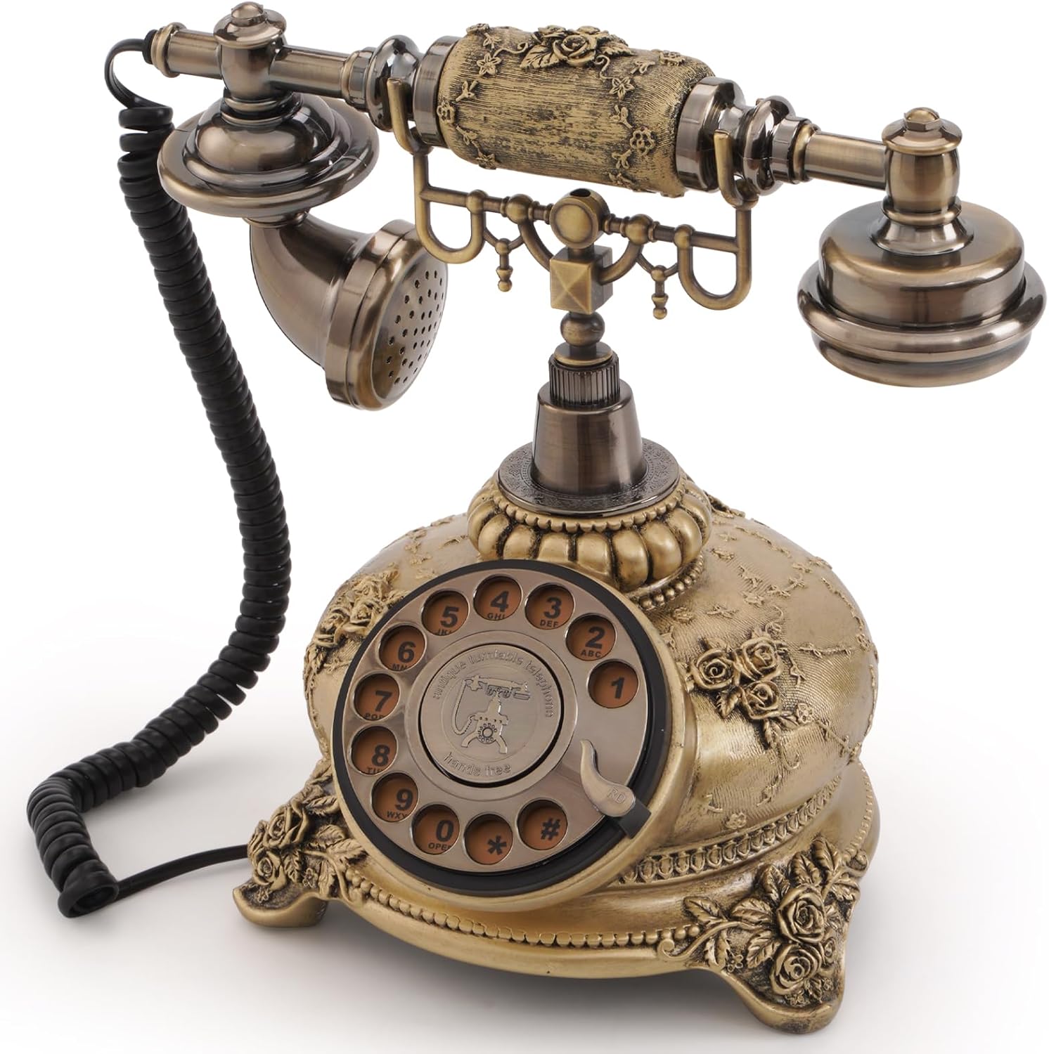 vintage gold phone guest book