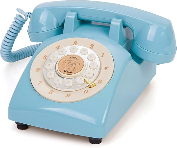 Blue Vintage Guest Book Phone