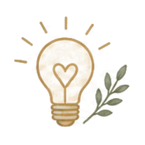 Icon of a light bulb with a heart for wedding ideas and inspiration