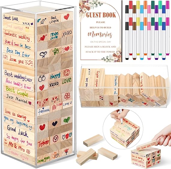 Jenga-style block game Guest Book