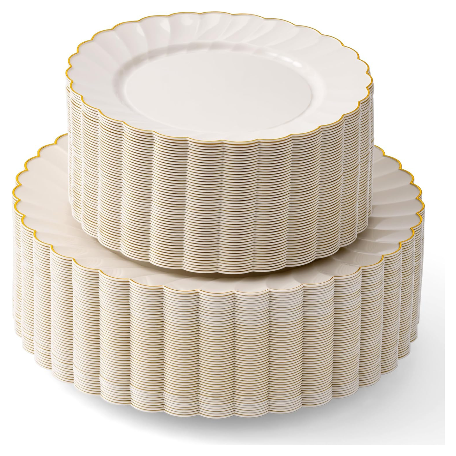 elegant scalloped edges rustic disposable plates