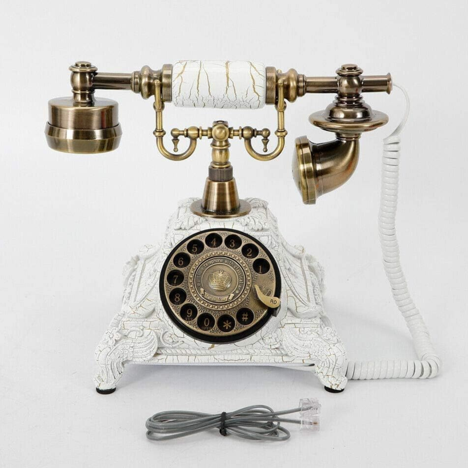 20's vintage phone white gold