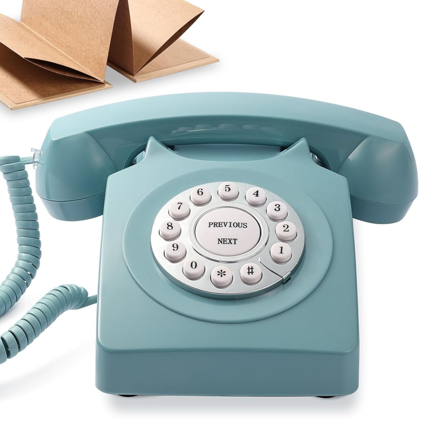 retro blue guestbook phone