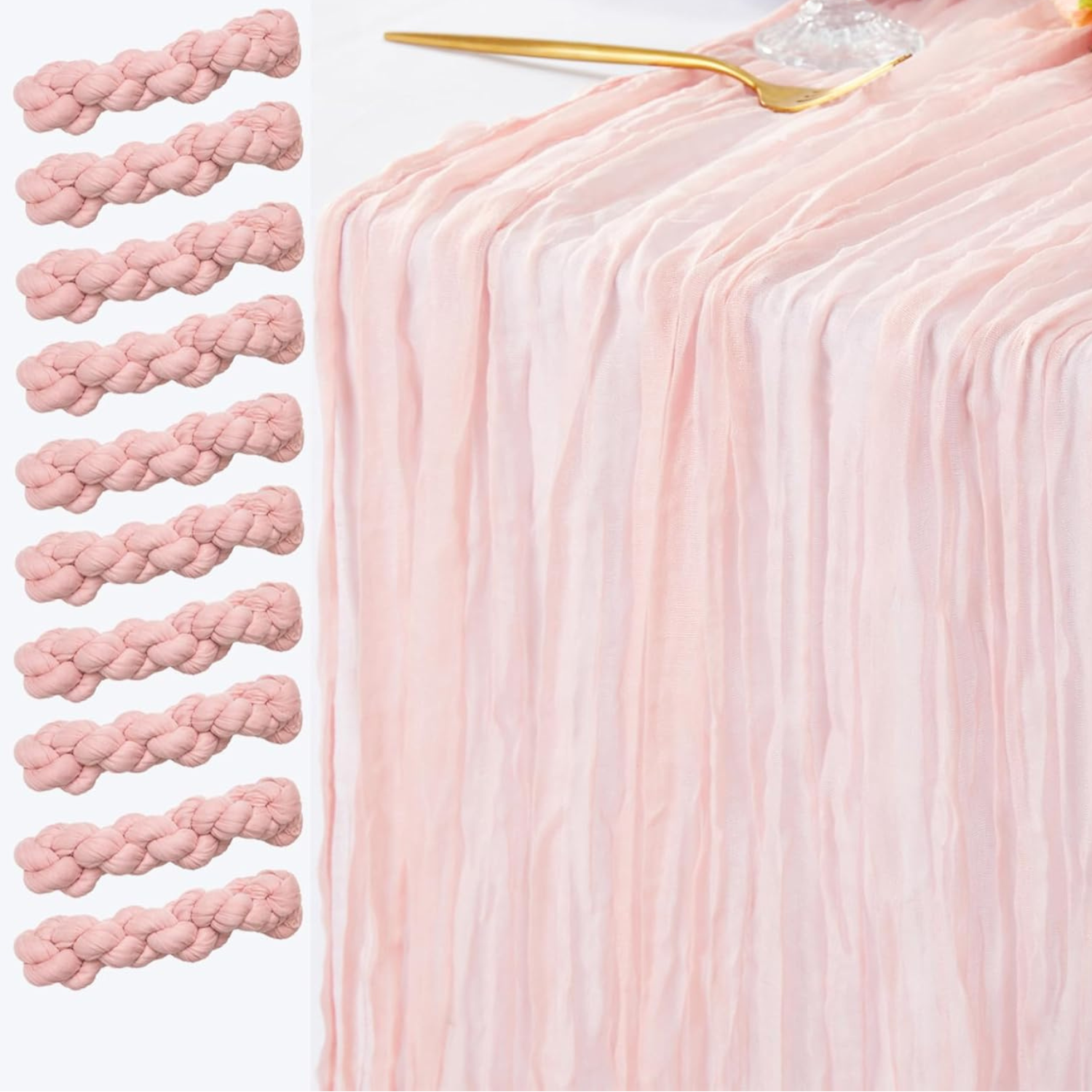 blush table runners