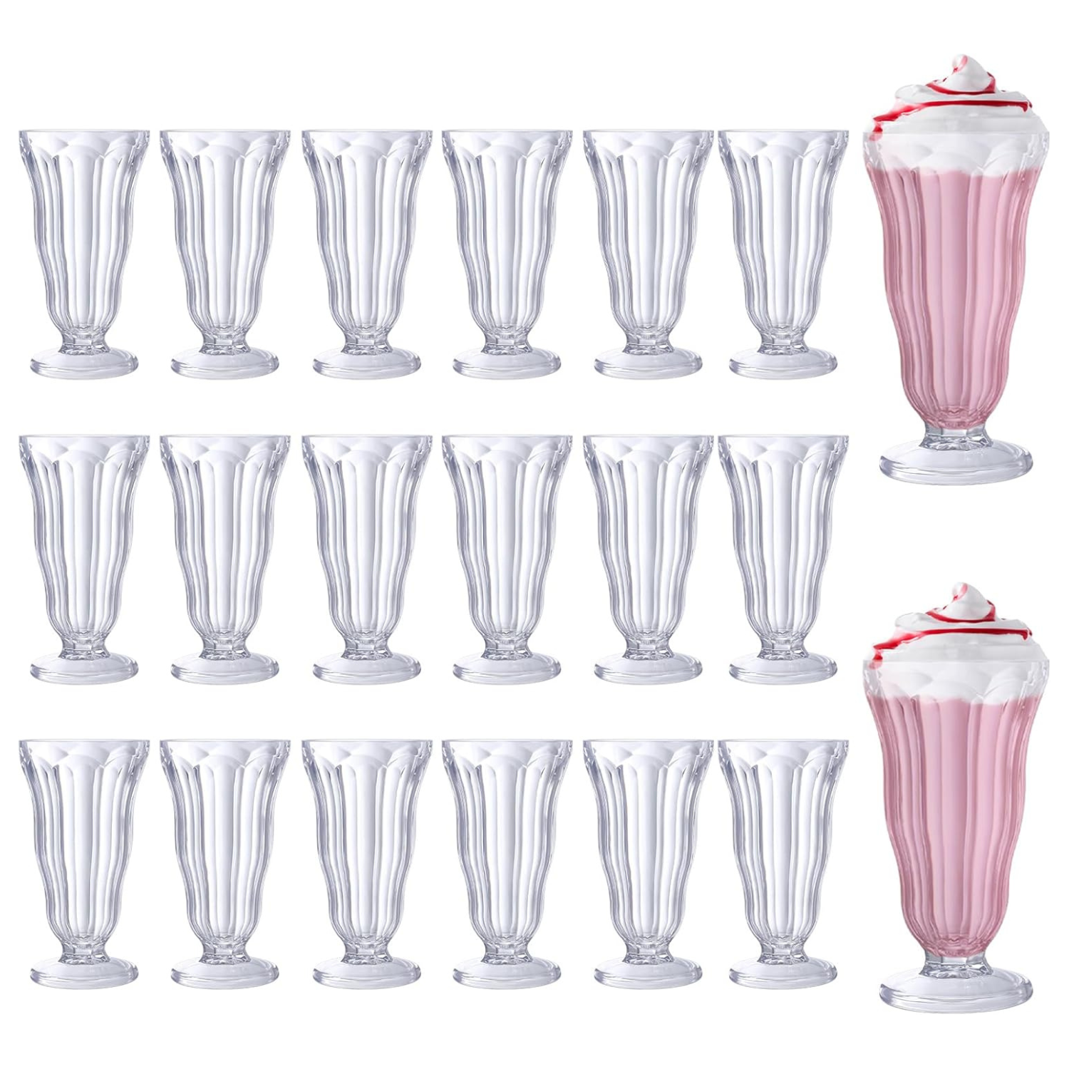 acrylic soda shop glasses bulk