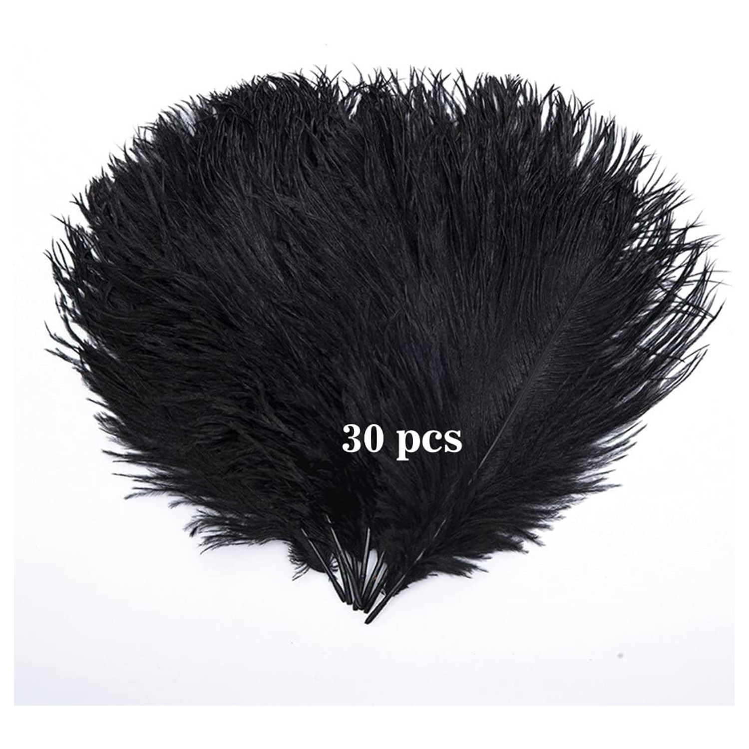 large black ostrich feather plumes