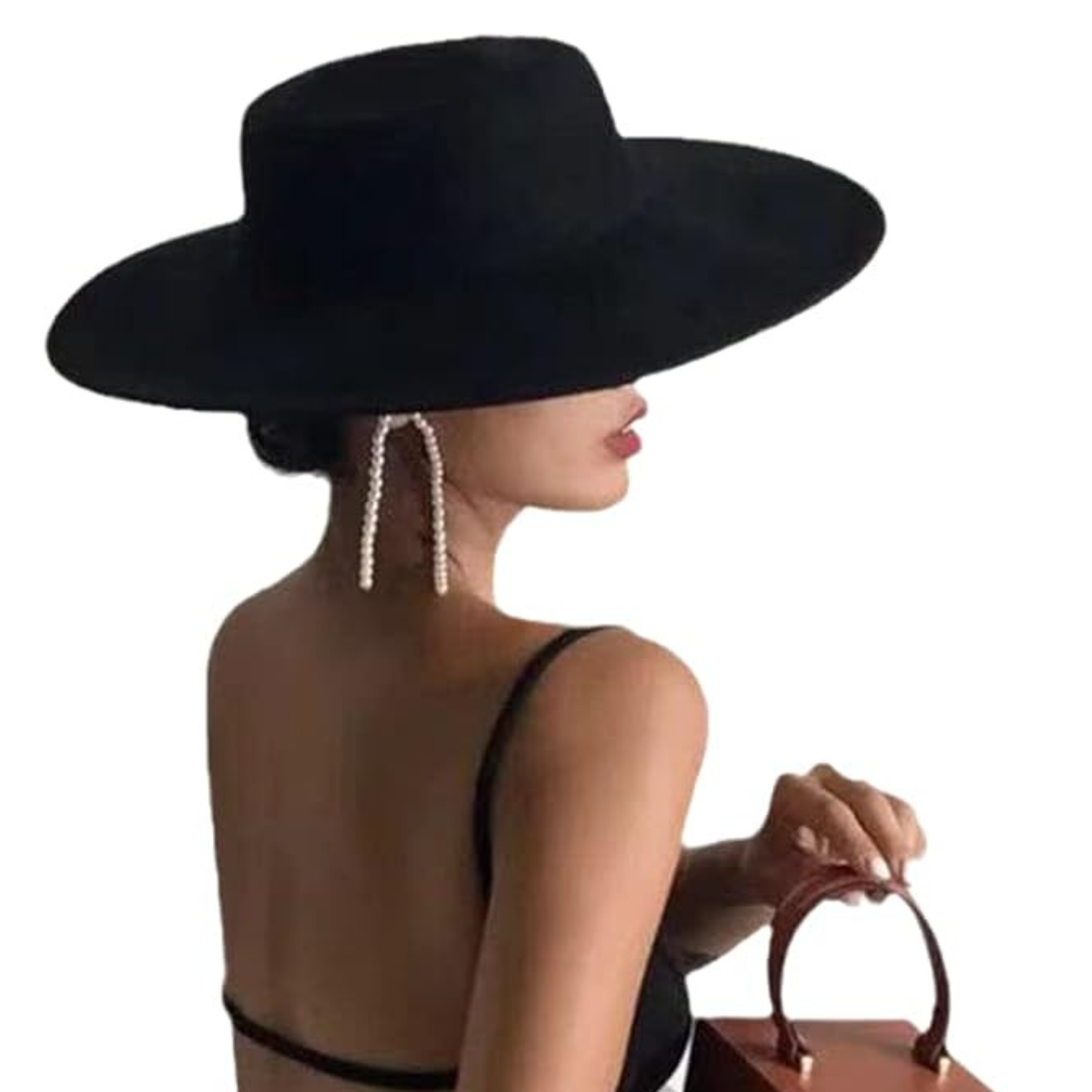 fashion black womens hat