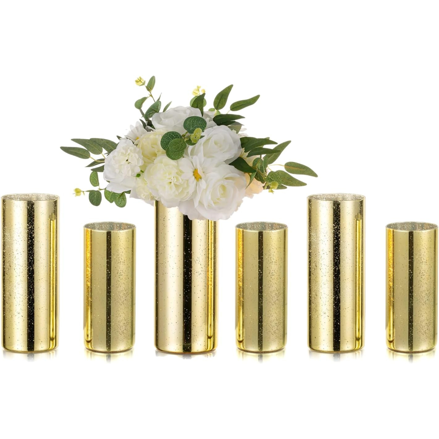 gold glass vases