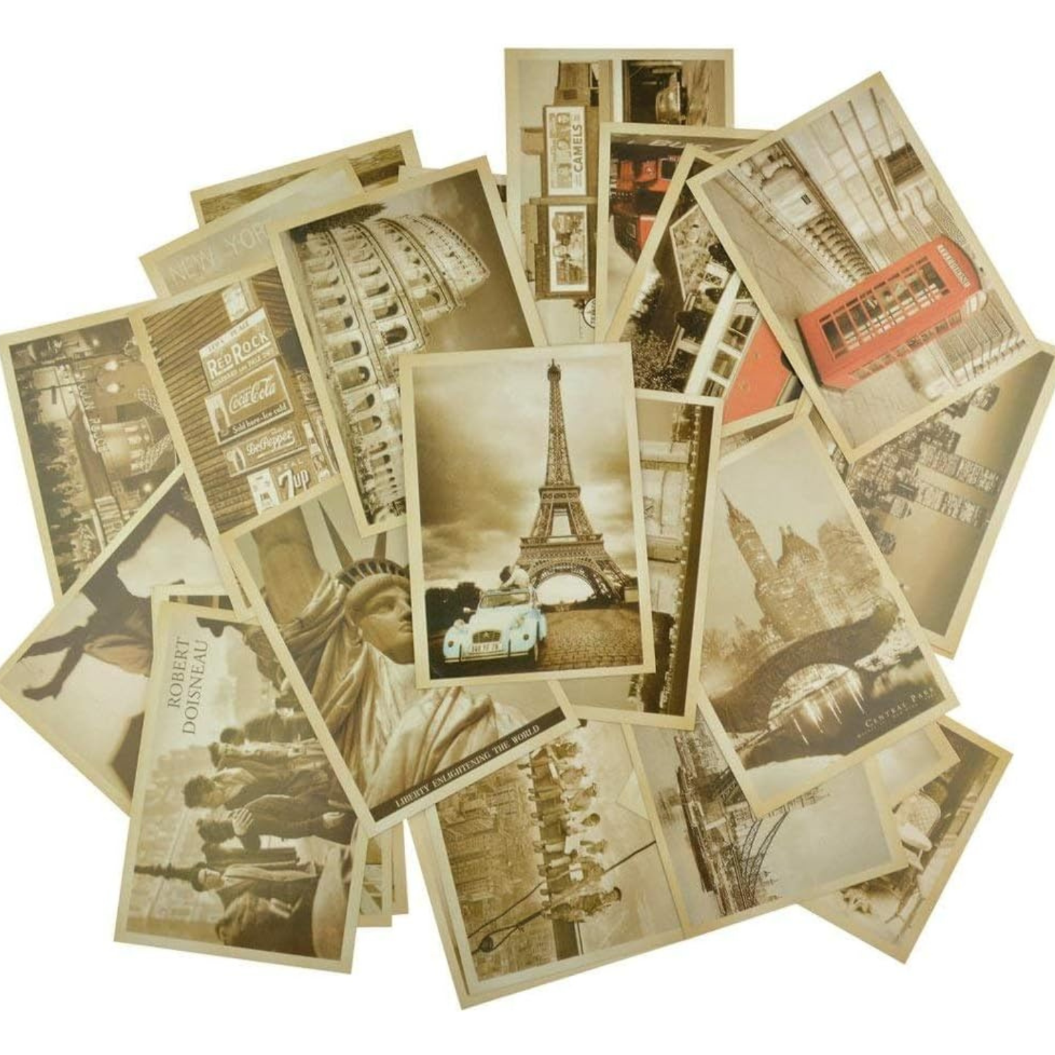 vintage travel theme postcards destinations around the world