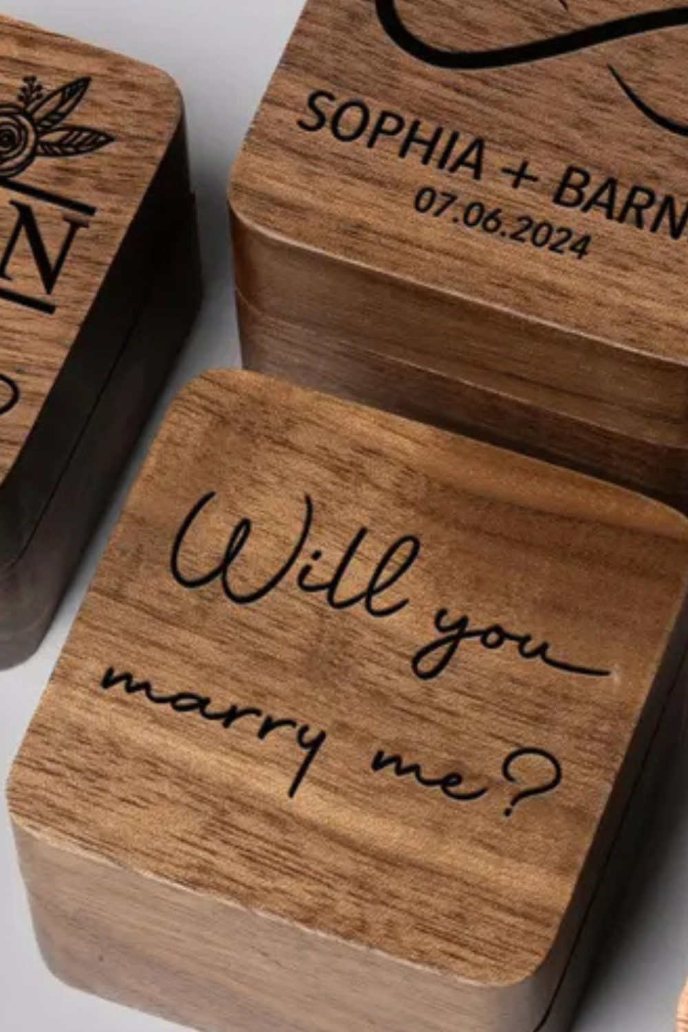 custom wooden ring box proposal