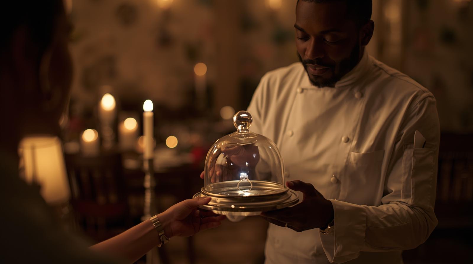 Chef Presents Wedding Ring
