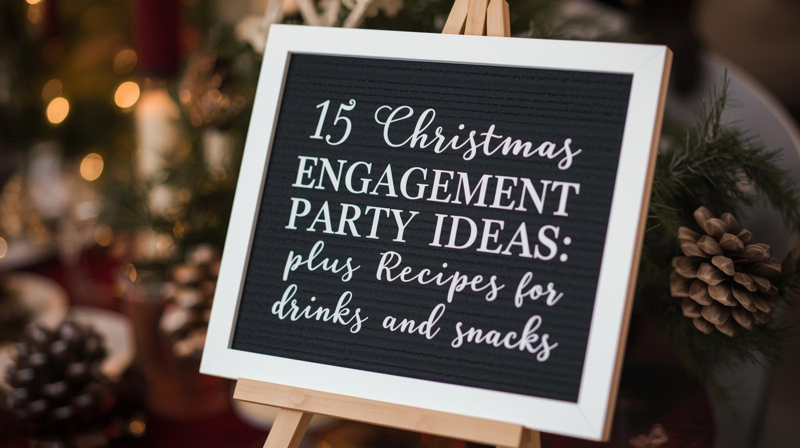 Christmas Engagement Party Sign Christmas Engagement Party Sign