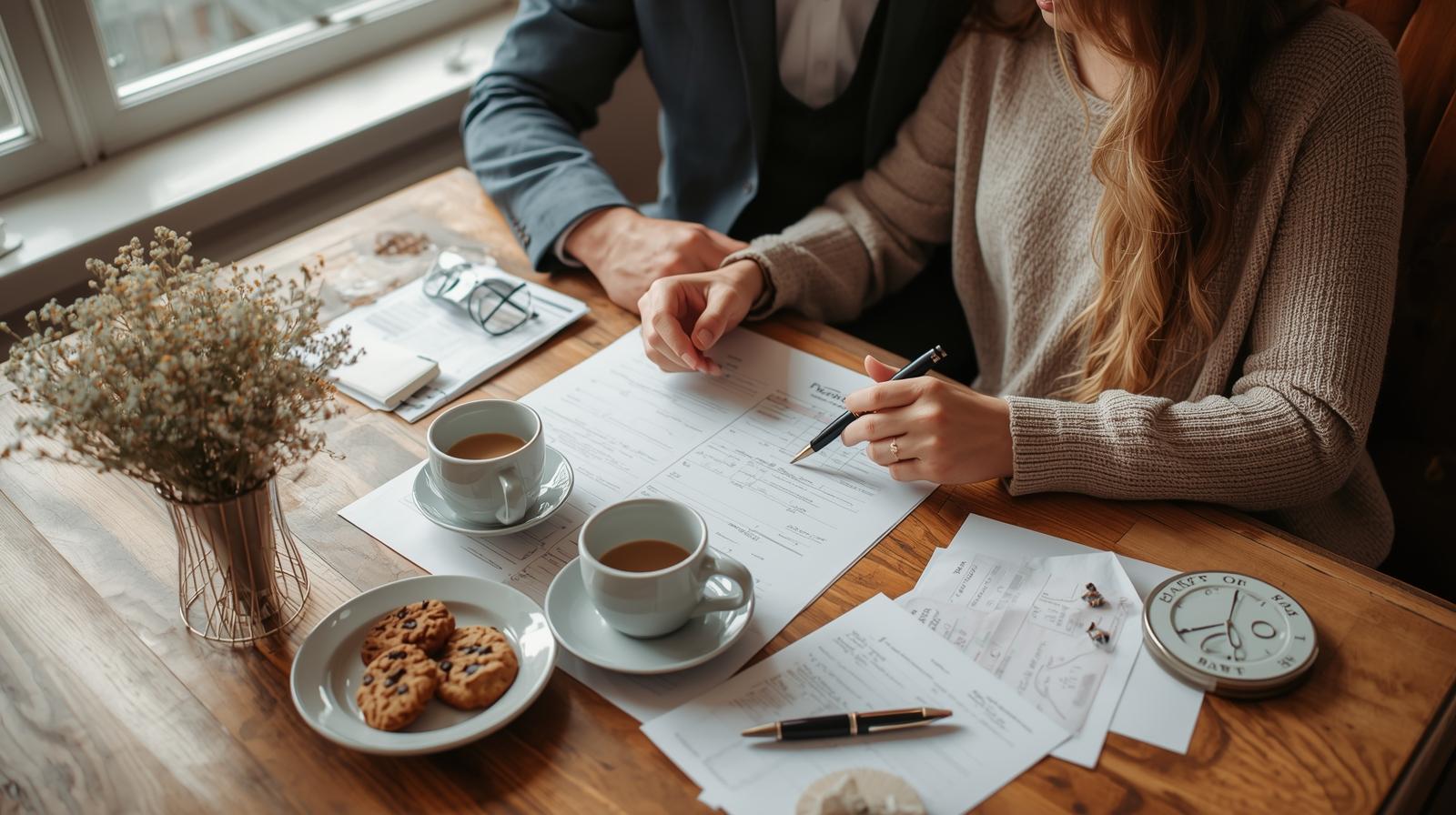 Couple Planning a Budget Friendly Wedding Couple Planning a Budget Friendly Wedding