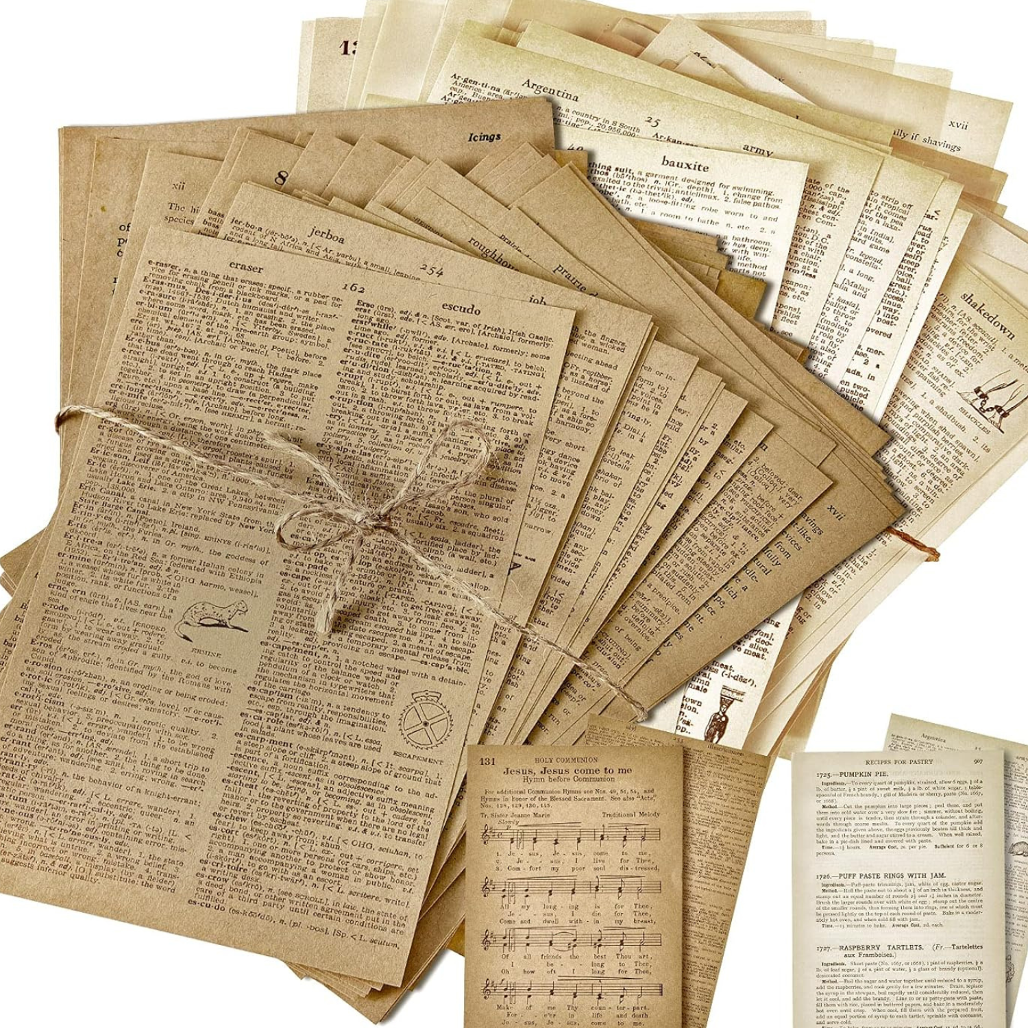 Old Loose Book Pages 114 pieces