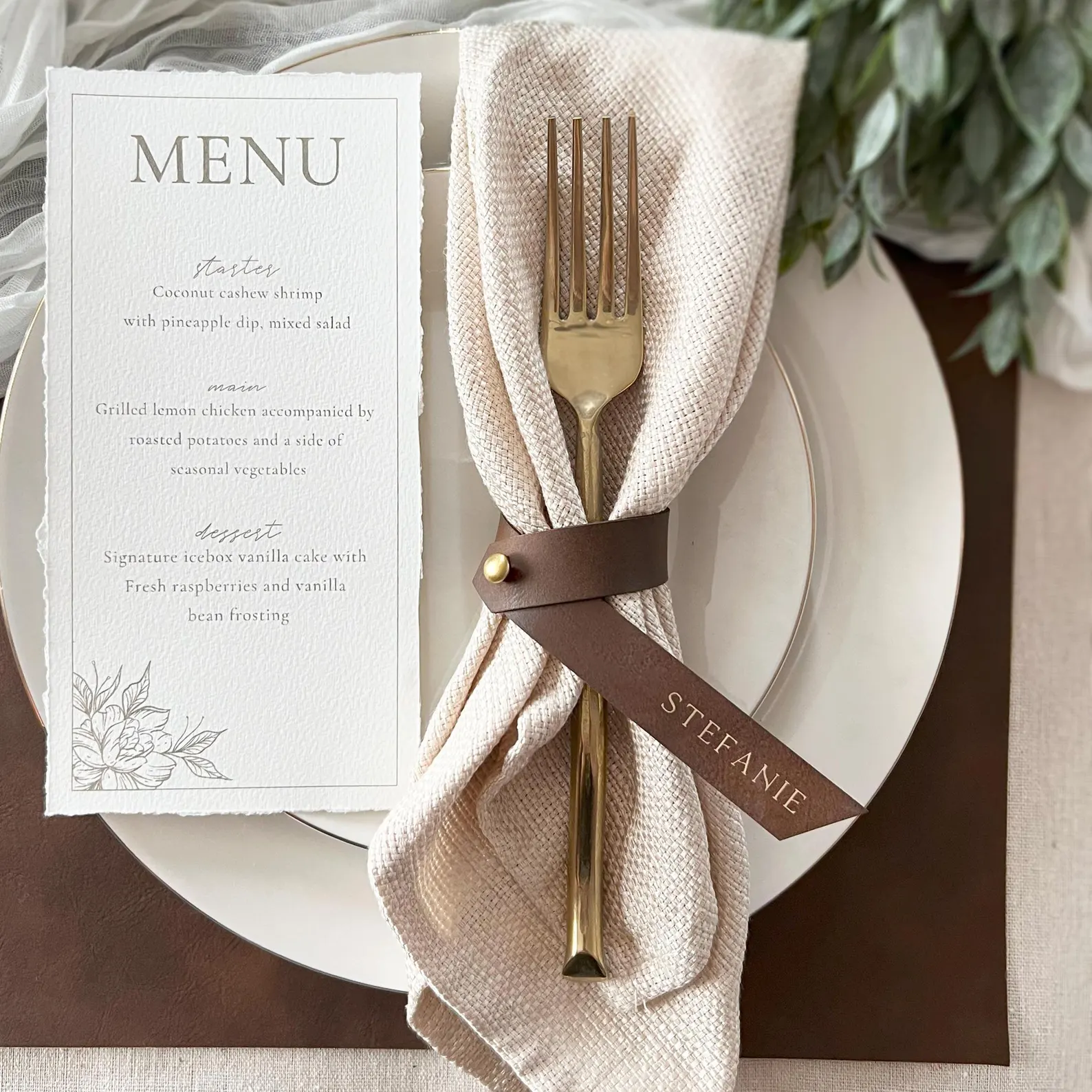 Napkin Ring Elegant Wedding Etsy