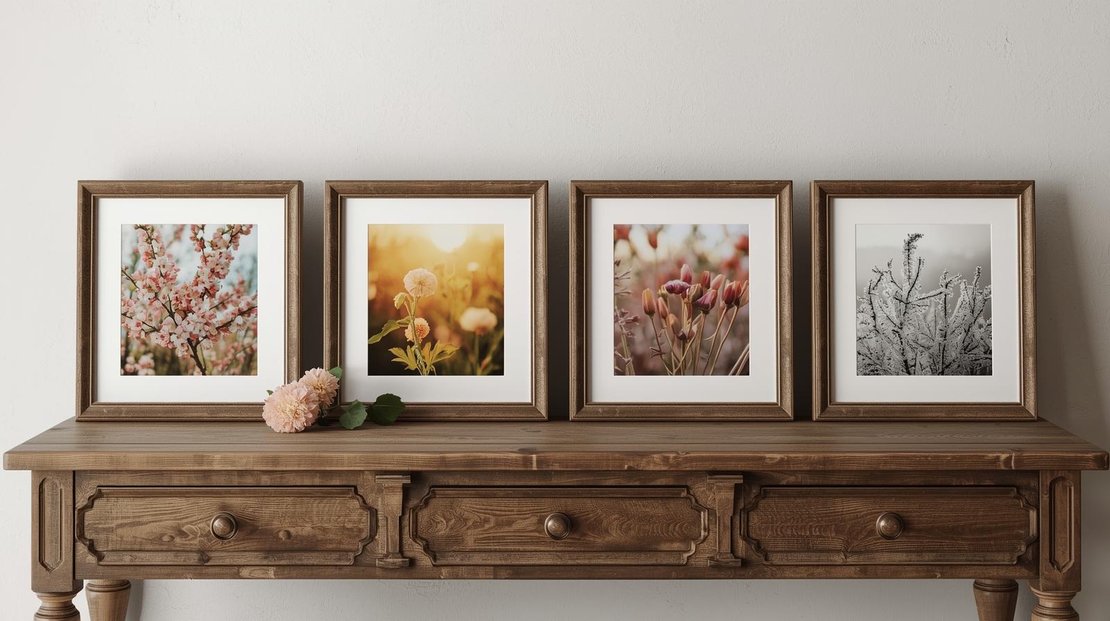 Seasonal Flower Photo Display