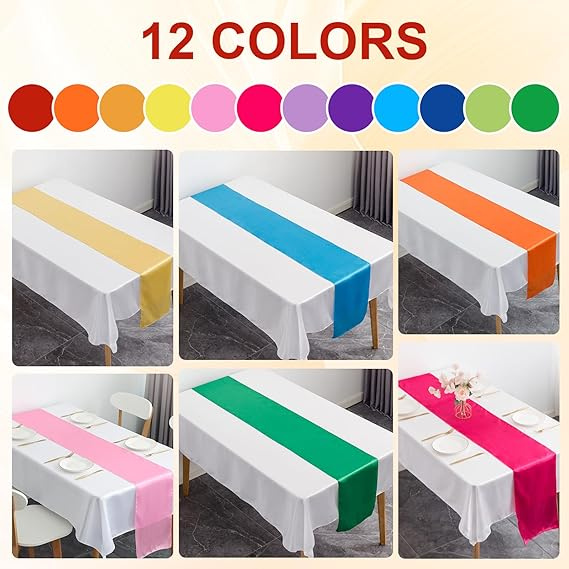 Table Runners Colorful Budget Wedding Decor Amazon