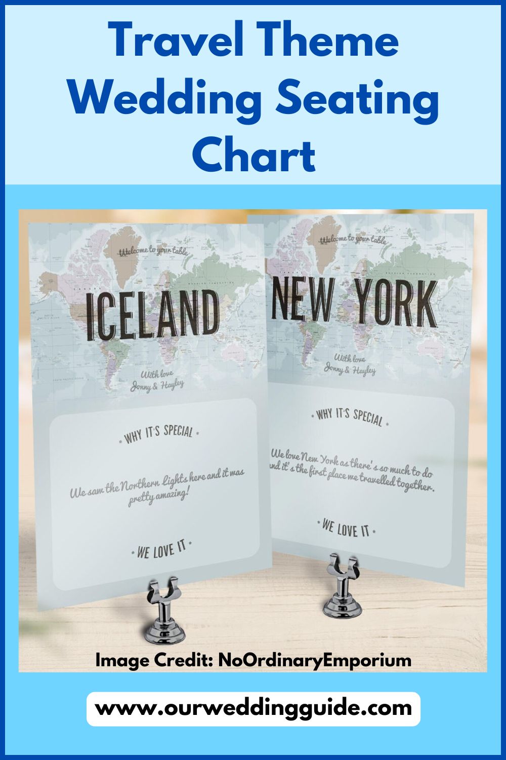 Travel Theme Wedding Seating Chart
