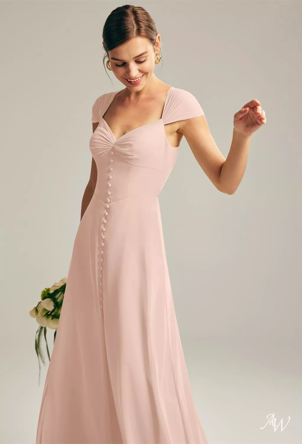 aw bridal blush bridesmaid cathryn pearl pink