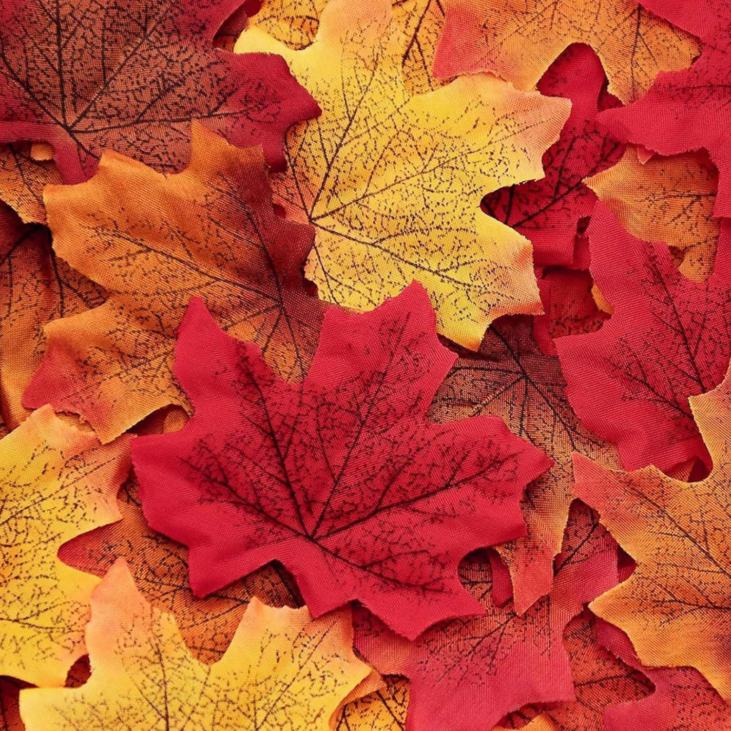 faux loose fall leaves for table scatter