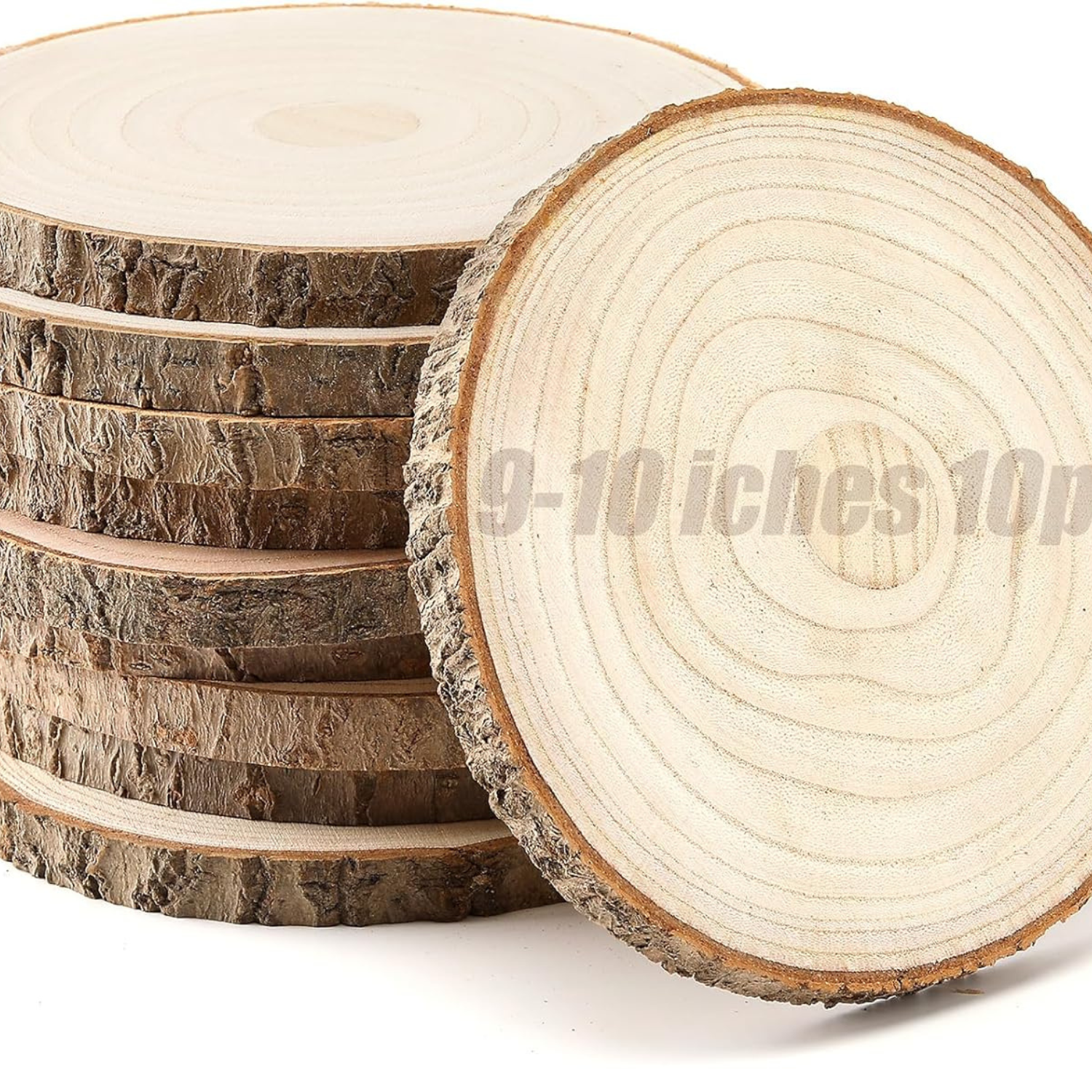 10' diameter thin flat tree slices for table decorating