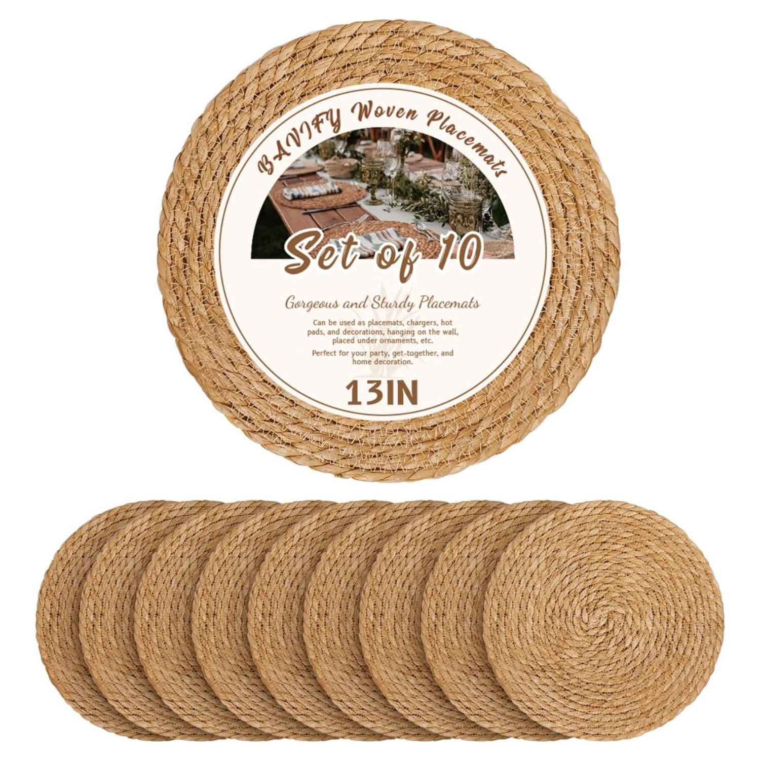 ratan woven chargers