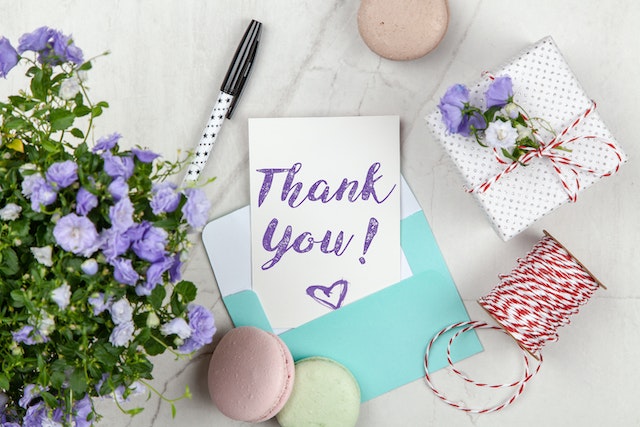 wedding thank you notes example with gift tracking and handwritten card for wedding guests