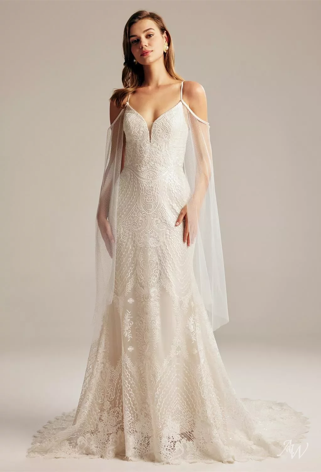 wedding gown romantic lacey aw bridal