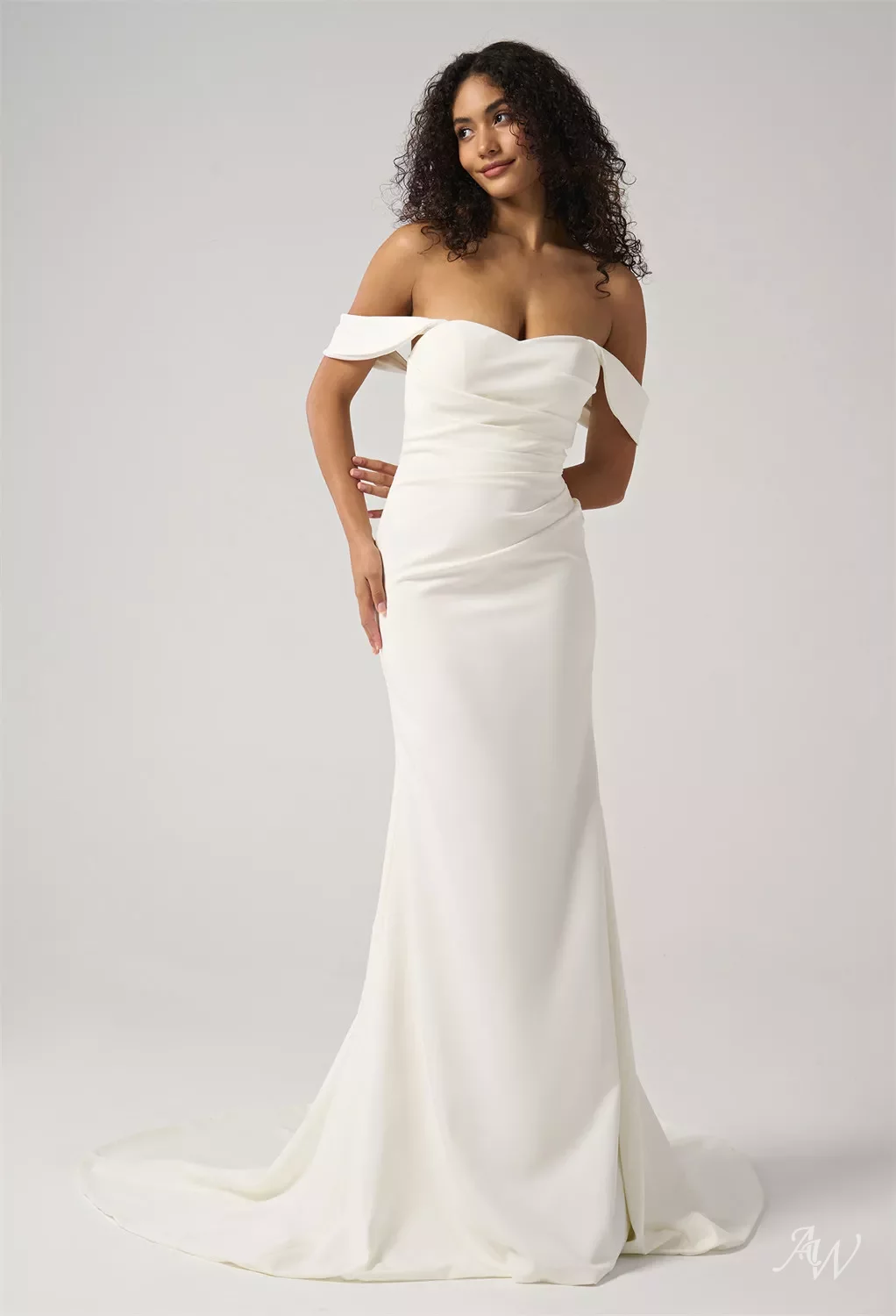 aw bridal wedding gown windsock off shoulder